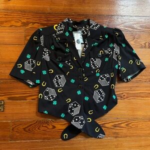 Trashy Diva Lucky Charm Pin Up Blouse